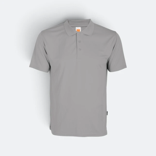 Qd06 quick dry short sleeve basic polo light grey colour view