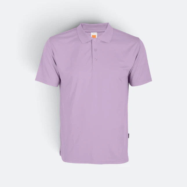 Qd06 quick dry short sleeve basic polo light purple colour view