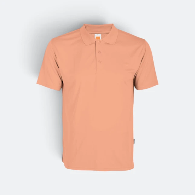 Qd06 quick dry short sleeve basic polo light salmon colour view