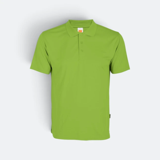 Qd06 quick dry short sleeve basic polo lime green colour view