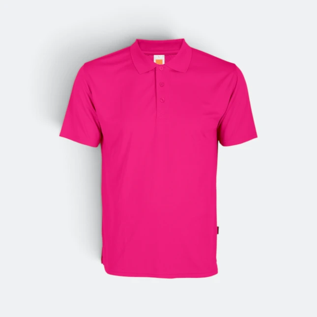 Qd06 quick dry short sleeve basic polo magenta colour view