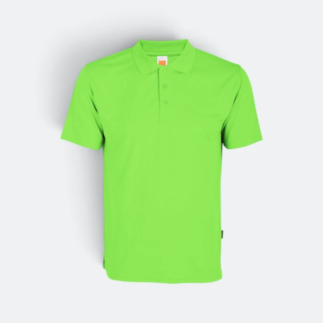 Qd06 quick dry short sleeve basic polo neon green colour view