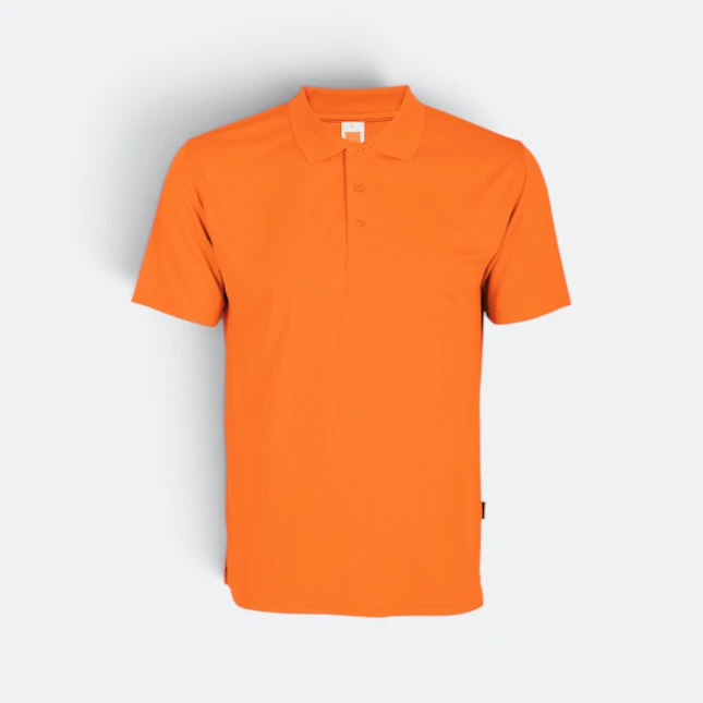 Qd06 quick dry short sleeve basic polo neon orange colour view