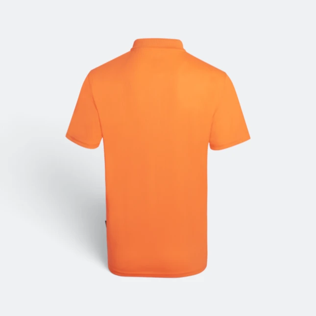 Qd06 quick dry short sleeve basic polo neon orange back view