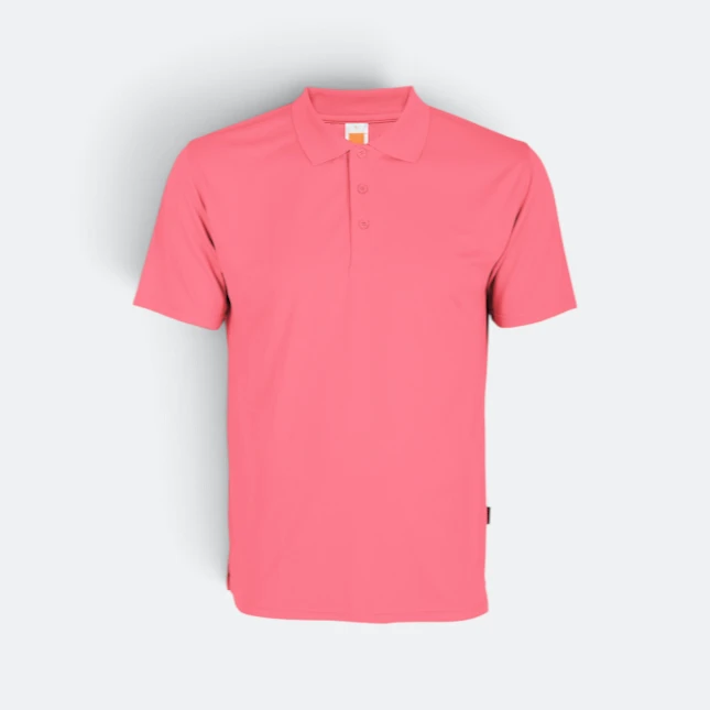 Qd06 quick dry short sleeve basic polo neon pink colour view