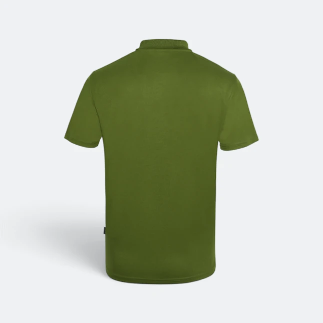 Qd06 quick dry short sleeve basic polo olive back view