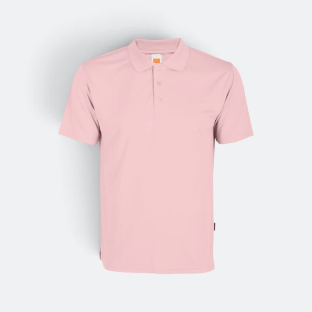 Qd06 quick dry short sleeve basic polo pink colour view