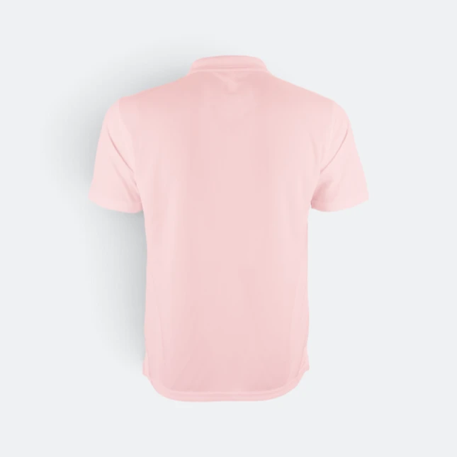 Qd06 quick dry short sleeve basic polo pink back view