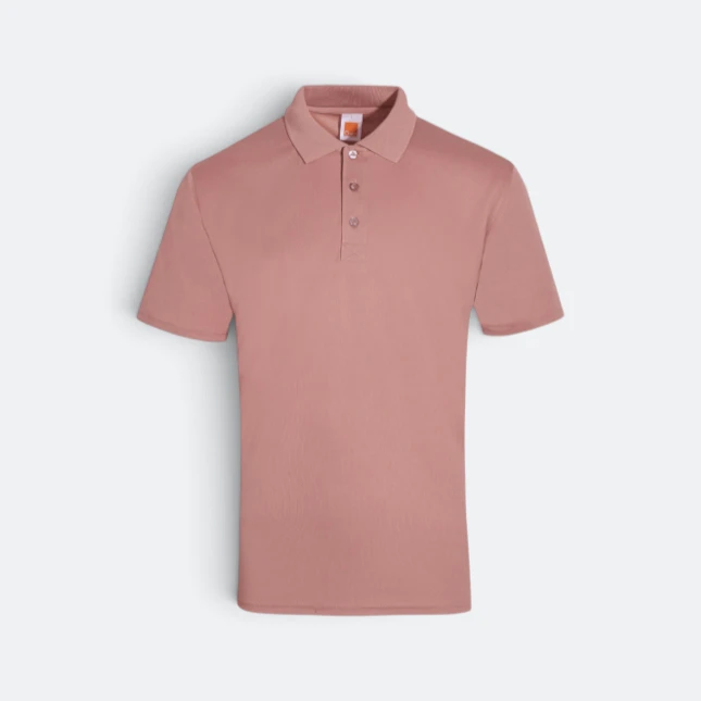 Qd06 quick dry short sleeve basic polo rose dawn colour view