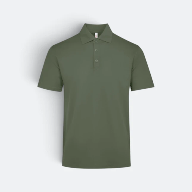Qd06 quick dry short sleeve basic polo sage green colour view