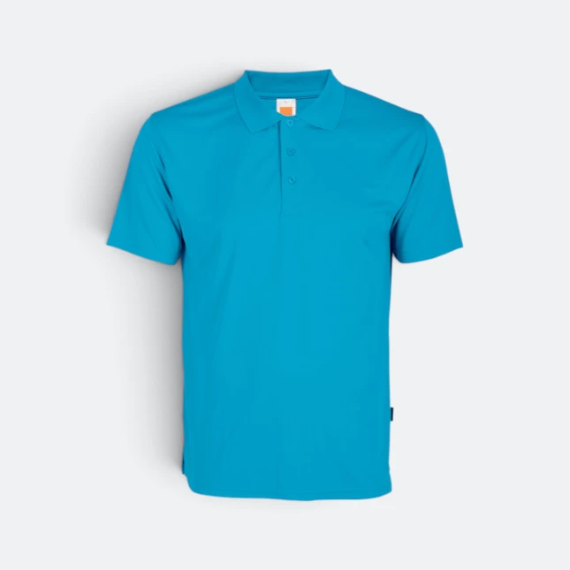 Qd06 quick dry short sleeve basic polo sea blue colour view