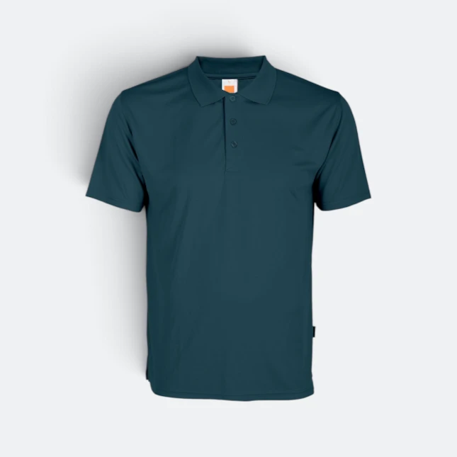 Qd06 quick dry short sleeve basic polo slate blue colour view