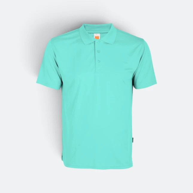 Qd06 quick dry short sleeve basic polo tiffany blue colour view