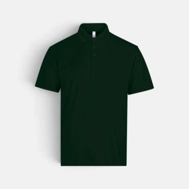 Qd100 quick dry micro pique short sleeve polo forest green colour view
