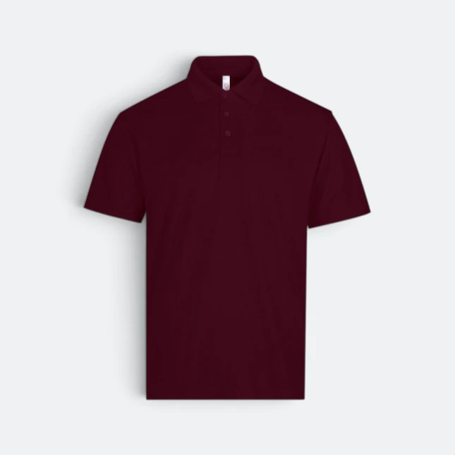 Qd100 quick dry micro pique short sleeve polo maroon colour view
