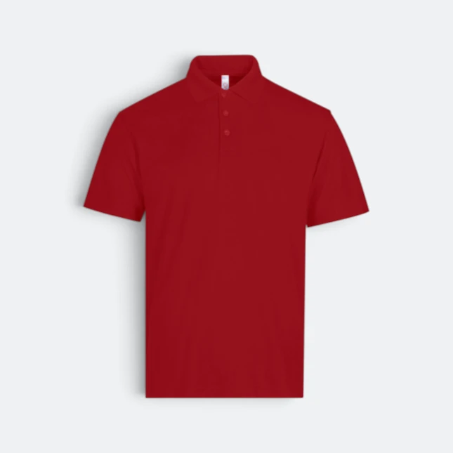 Qd100 quick dry micro pique short sleeve polo red colour view