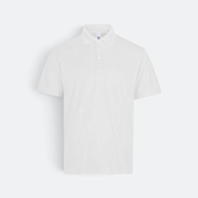 Qd100 quick dry micro pique short sleeve polo white colour view