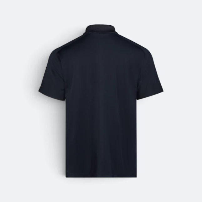 Qd101 quick dry micro pique raglan polo black back view