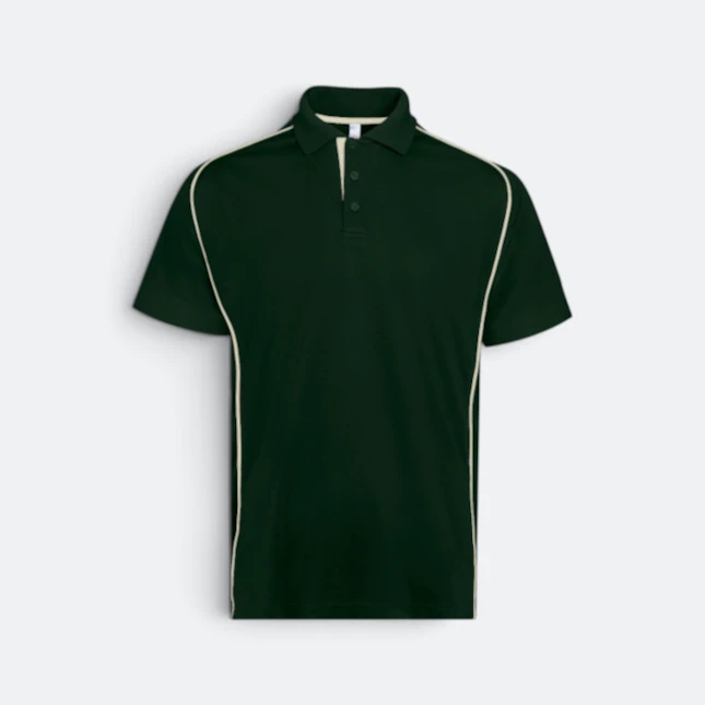 Qd101 quick dry micro pique raglan polo forest green colour view