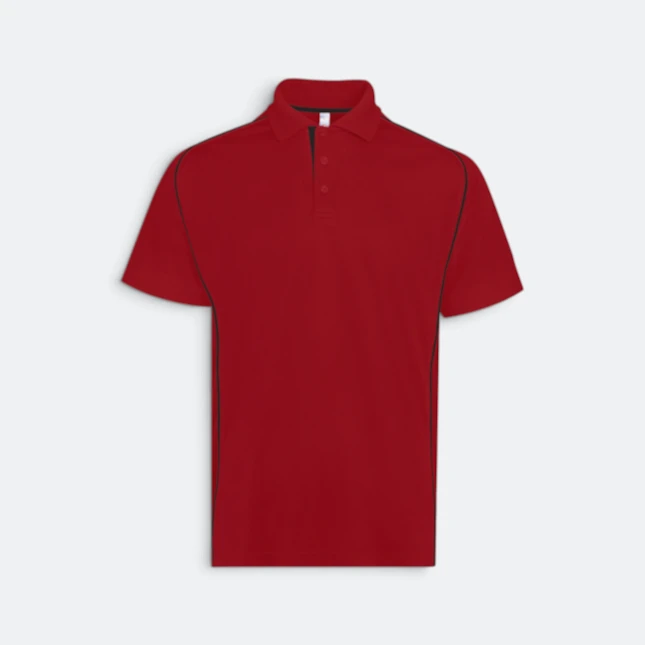 Qd101 quick dry micro pique raglan polo red colour view