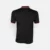 Qd53 quick dry cvc tipped collar and cuff polo shirt black-red-white back view
