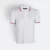 Qd53 quick dry cvc tipped collar and cuff polo shirt white-red-navy colour view