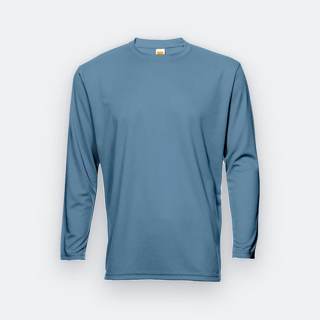 QD54 Quick Dry Long Sleeve Basic T-Shirt Air Force Blue Qd54 quick dry long sleeve basic t-shirt air force blue colour view