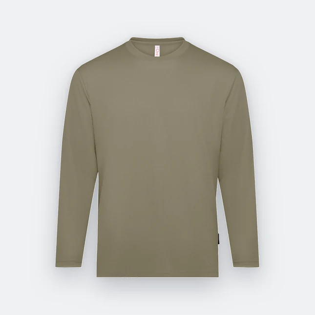 QD54 Quick Dry Long Sleeve Basic T-Shirt Camouflage Olive Qd54 quick dry long sleeve basic t-shirt camouflage olive colour view