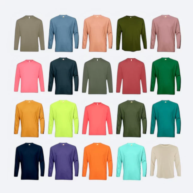 QD54 Quick Dry Long Sleeve Basic T-Shirt Colours 2 Qd54 quick dry long sleeve basic t-shirt all colours