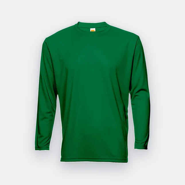 QD54 Quick Dry Long Sleeve Basic T-Shirt Milo Green Qd54 quick dry long sleeve basic t-shirt milo green colour view