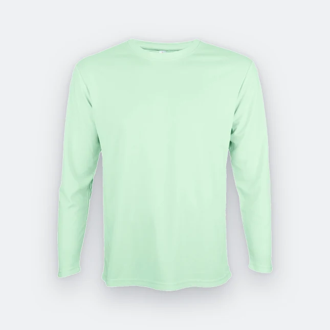 QD54 Quick Dry Long Sleeve Basic T-Shirt Mint Qd54 quick dry long sleeve basic t-shirt mint colour view
