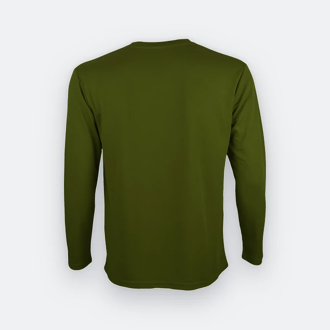 QD54 Quick Dry Long Sleeve Basic T-Shirt Olive Qd54 quick dry long sleeve basic t-shirt olive colour view