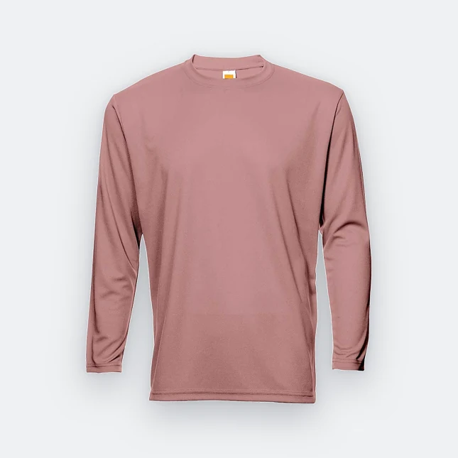 QD54 Quick Dry Long Sleeve Basic T-Shirt Rose Dawn Qd54 quick dry long sleeve basic t-shirt rose dawn colour view