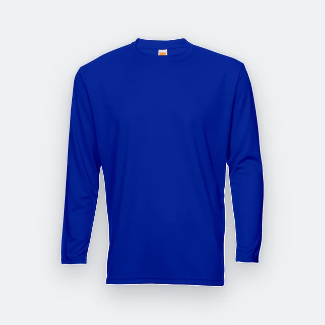 QD54 Quick Dry Long Sleeve Basic T-Shirt Royal Qd54 quick dry long sleeve basic t-shirt royal colour view