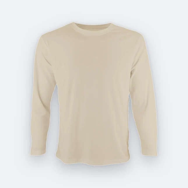 QD54 Quick Dry Long Sleeve Basic T-Shirt Sand Qd54 quick dry long sleeve basic t-shirt sand colour view