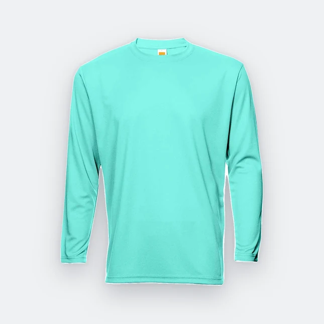 QD54 Quick Dry Long Sleeve Basic T-Shirt Tiffany Blue Qd54 quick dry long sleeve basic t-shirt tiffany blue colour view