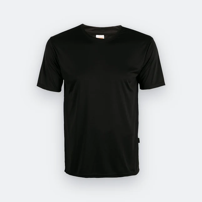 Qd56 quick dry interlock short sleeve t-shirt black colour view