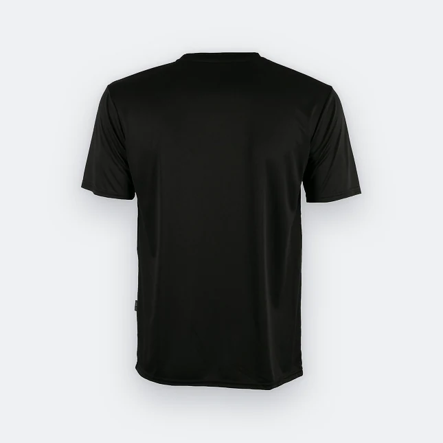 Qd56 quick dry interlock short sleeve t-shirt black back view