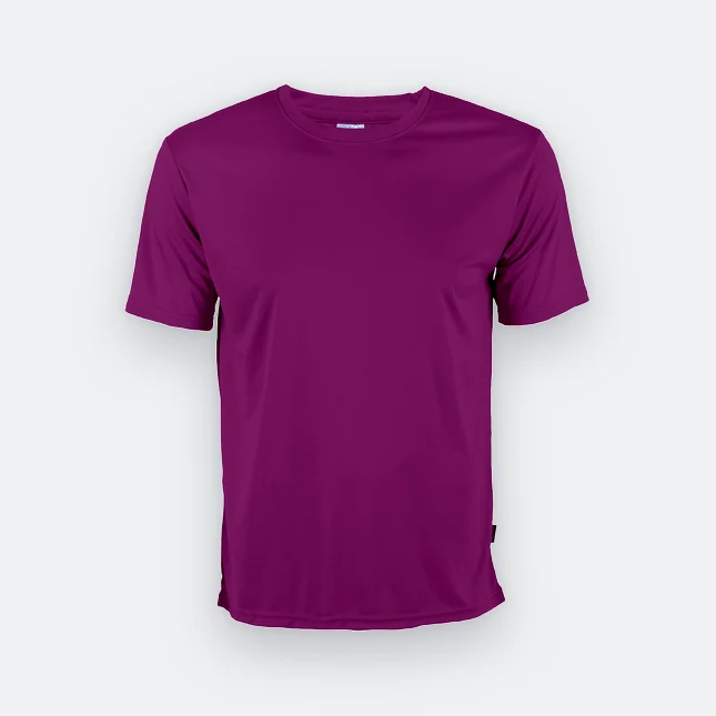 Qd56 quick dry interlock short sleeve t-shirt dark purple colour view