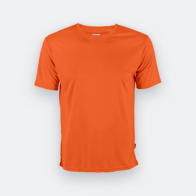 Qd56 quick dry interlock short sleeve t-shirt orange colour view