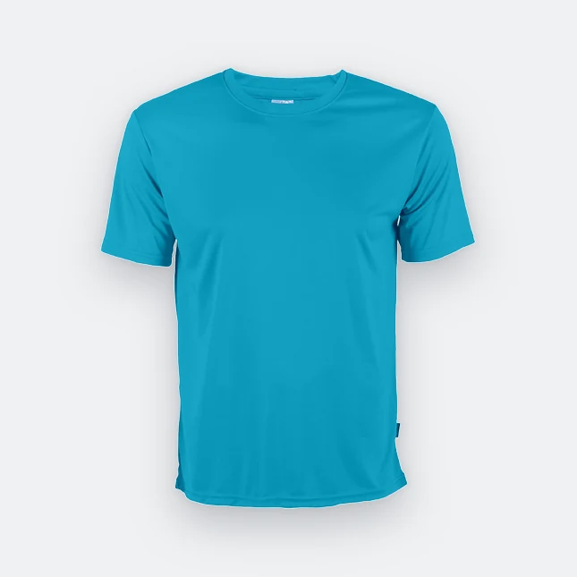Qd56 quick dry interlock short sleeve t-shirt sea blue colour view