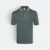 Qd60 quick dry polo shirt tipped collar and cuff grey-white-yellow colour view