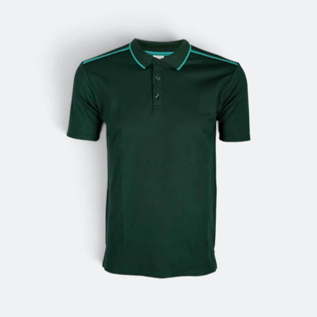 Qd64 quick dry short sleeve cvc polo shirt forest green-emerald colour view
