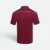 Qd64 quick dry short sleeve cvc polo shirt maroon-grey back view