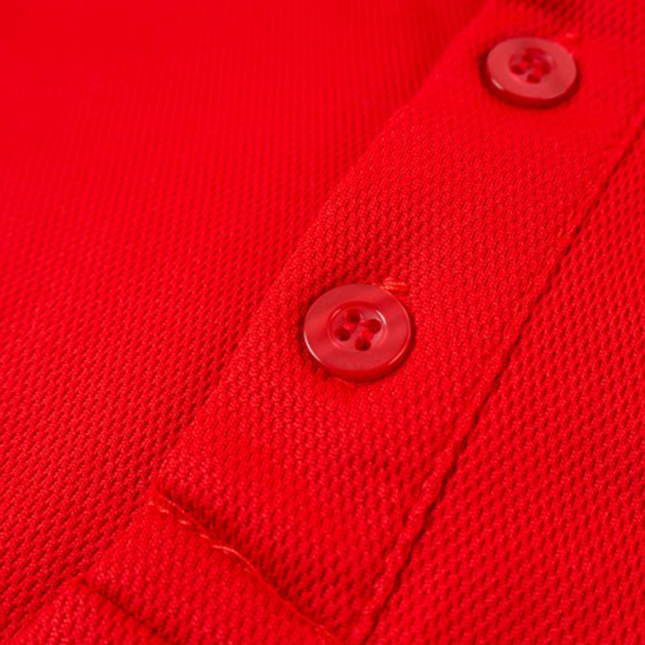 Qd64 quick dry short sleeve cvc polo shirt worn by model
