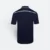 Qd64 quick dry short sleeve cvc polo shirt navy-white back view