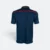 Qd64 quick dry short sleeve cvc polo shirt navy pro-red back view