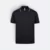 Qd65 quick dry tipped collar and cuff polo shirt black-sea blue-white colour view