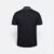 Qd65 quick dry tipped collar and cuff polo shirt black-sea blue-white back view
