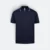 Qd65 quick dry tipped collar and cuff polo shirt navy-royal-white colour view